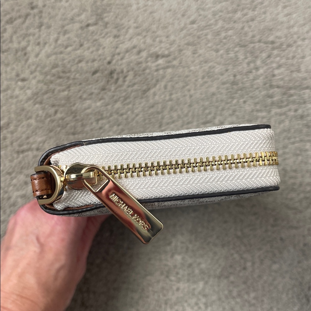 Michael Kors Gray and White Logo Wallet - Picture 3 of 7